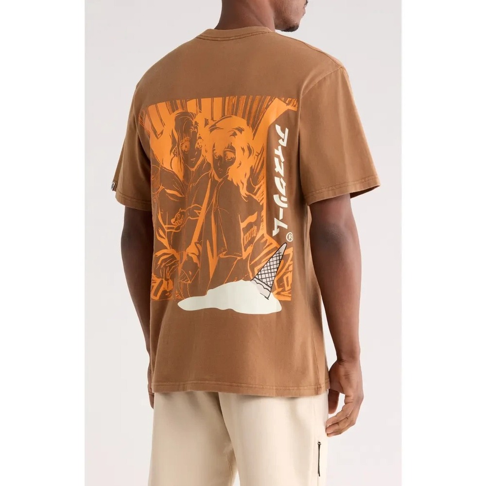 ICECREAM Big Time Oversize Graphic T-Shirt Toffee Size M - Picture 2 of 3